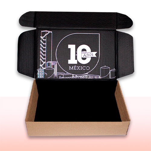 caja de carton corrugado impresa interior