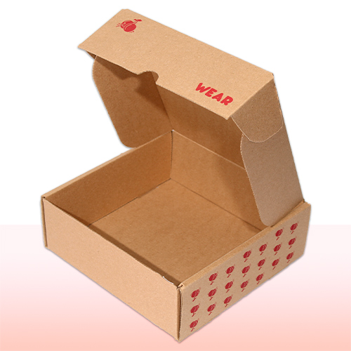 caja de carton corrugado sencillo con solapas