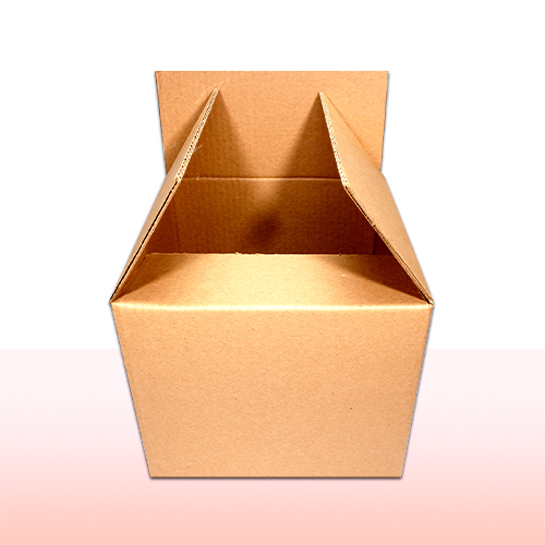 caja de carton corrugado sencillo con solapas