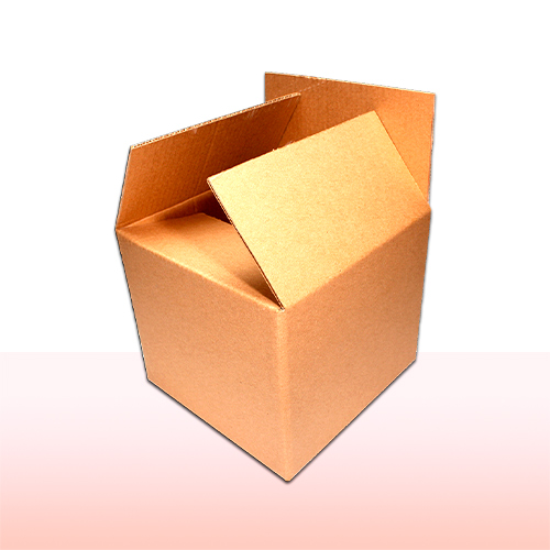 caja de carton corrugado sencillo con solapas