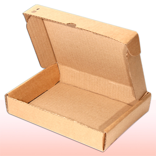 caja de carton corrugado sencillo con solapas