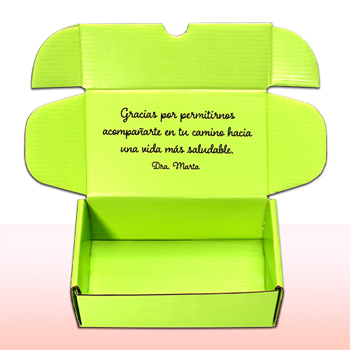 caja de carton corrugado sencillo con solapas