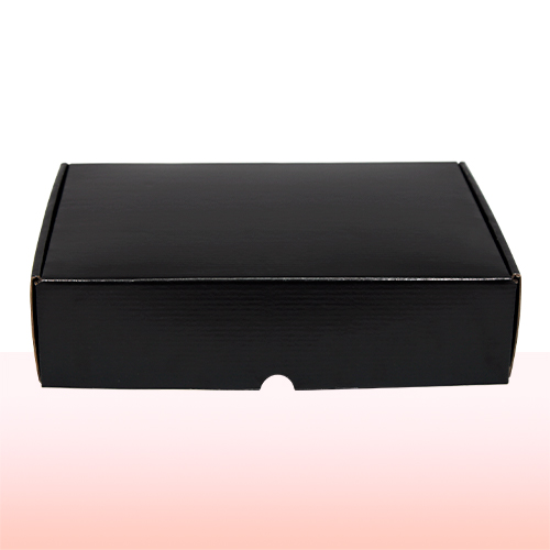 caja de carton negra impresa ambos lados