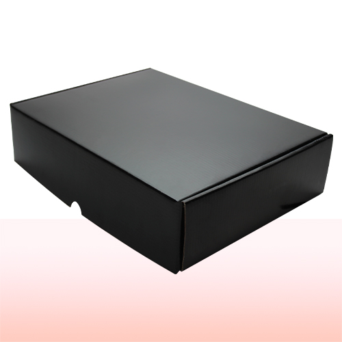 caja de carton negra impresa ambos lados