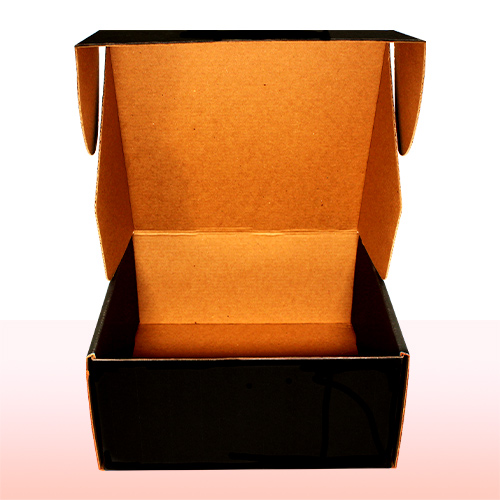 caja de carton negra impresa