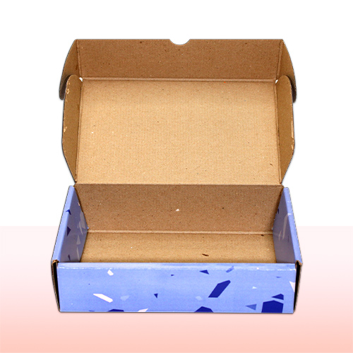caja de carton corrugado sencillo con solapas