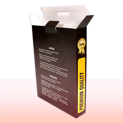 caja de carton corrugado sencillo con solapas