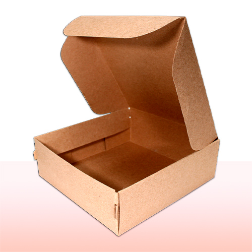 caja de carton kraft impresa a una tinta