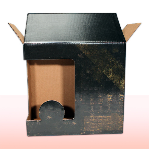caja de carton corrugado sencillo con solapas