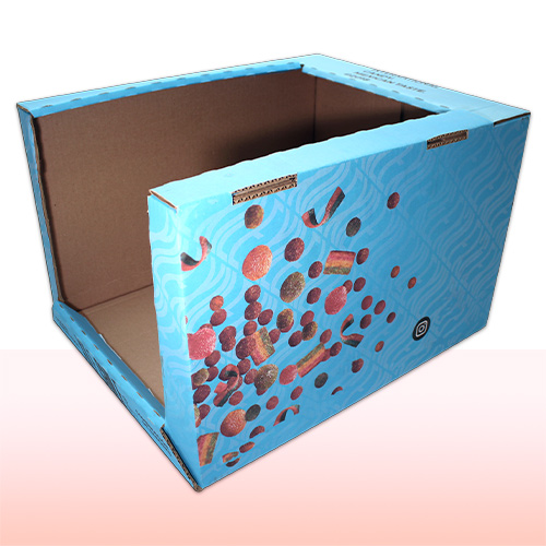 caja de carton corrugado sencillo con solapas