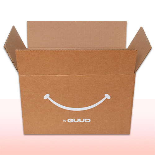 caja de cartón corrugado con impresión a una tinta