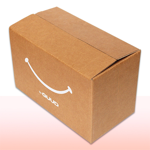 caja de cartón corrugado con impresión a una tinta