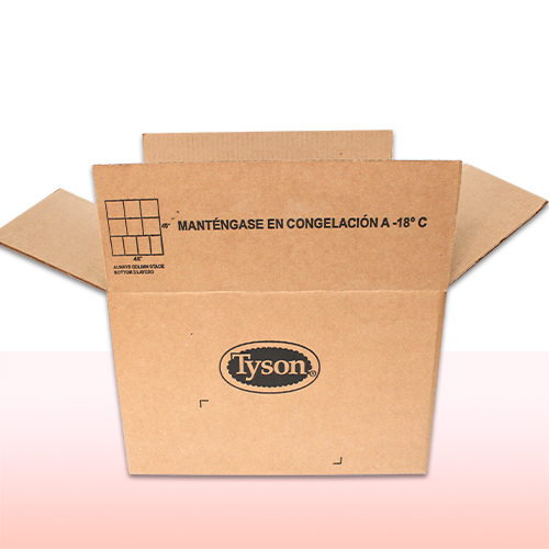 caja de cartón corrugado con impresión a una tinta