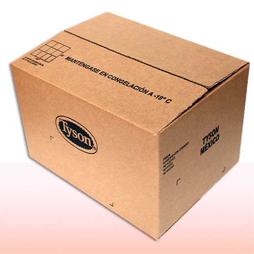 caja de cartón corrugado con impresión a una tinta