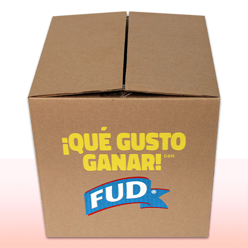 caja de cartón corrugado con impresión a cuatro tintas