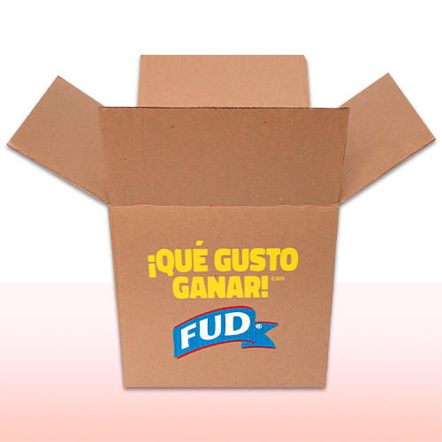 caja de cartón corrugado con impresión a cuatro tintas