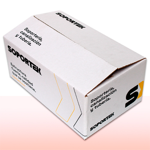 caja de cartón corrugado exterior blanca impresa